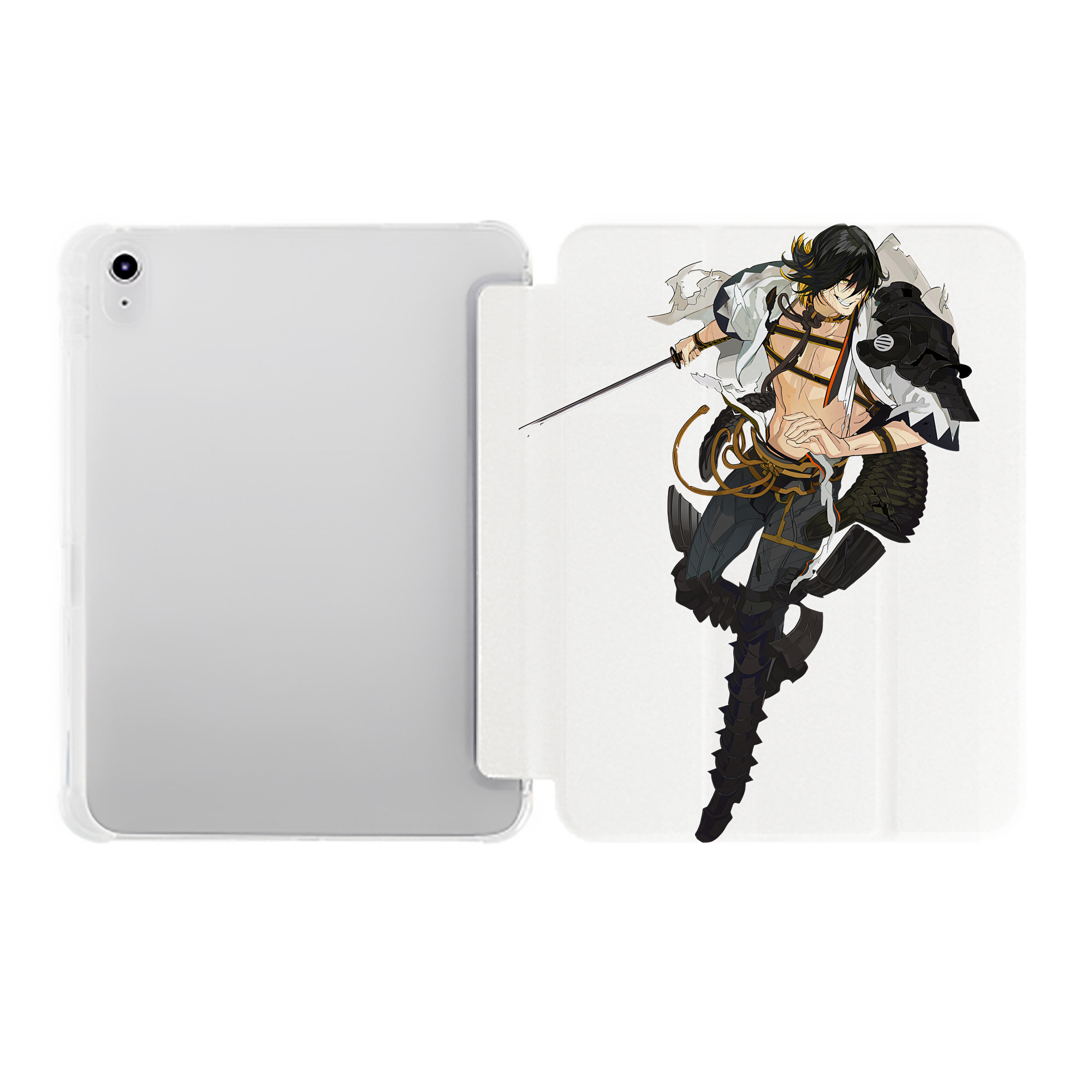 （画像用） 刀剣乱舞 Touken Ranbu IPad ケース ペン収納付き 三つ折りスタンド PUレザー×シリコン 対応機種9.5/10.5/10.9インチ